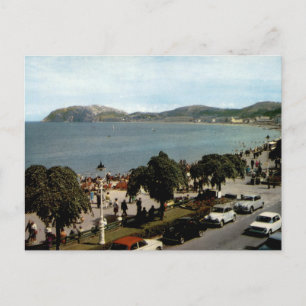 Llandudno Promenade Little Orme Retro-Ansicht Postkarte
