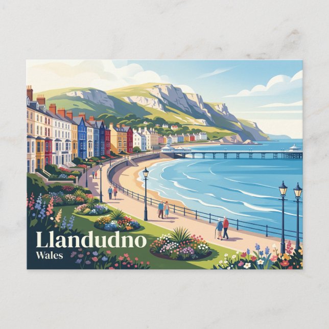 Llandudno Wales Postkarte (Vorderseite)