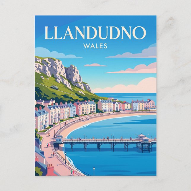 Llandudno Wales Postkarte (Vorderseite)