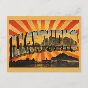 Llandudno Wales Vintage Reise Kunst Postkarte
