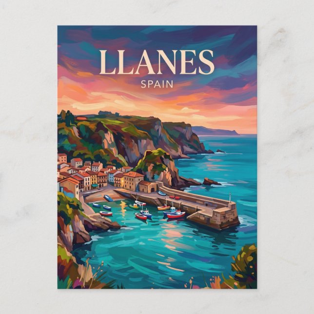 Llanes Spanien Postkarte (Vorderseite)