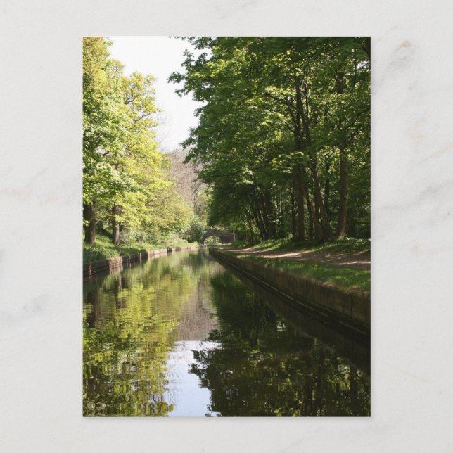 Llangollen Canal Boat durch Bridge Postcard Postkarte (Vorderseite)