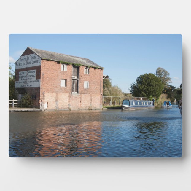Llangollen Canal Ellesmere England Fotoplatte (Vorderseite)