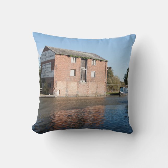 Llangollen Canal Ellesmere England Kissen (Vorderseite)