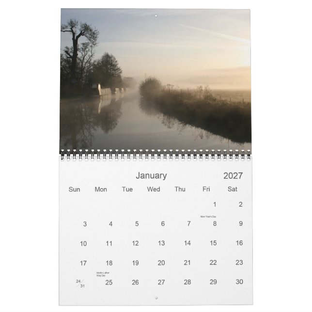 Llangollen Kanal-Kalender 2012 Kalender (Jan 2027)