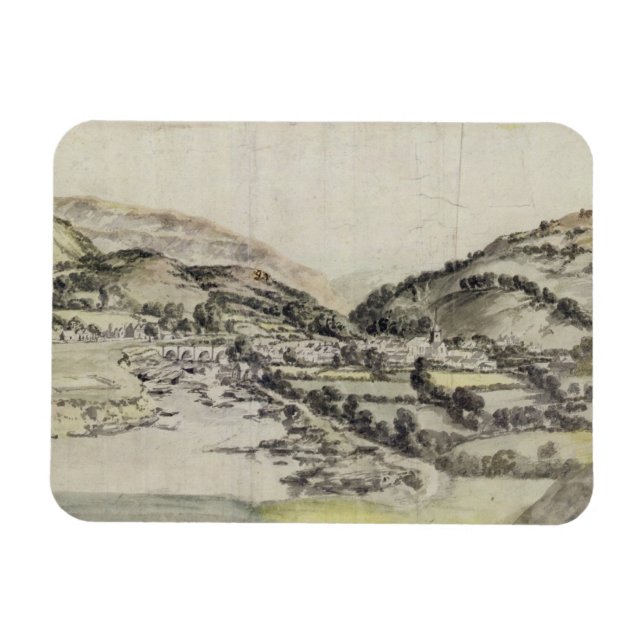 Llangollen-Tal (mit Papier) Magnet (Horizontal)
