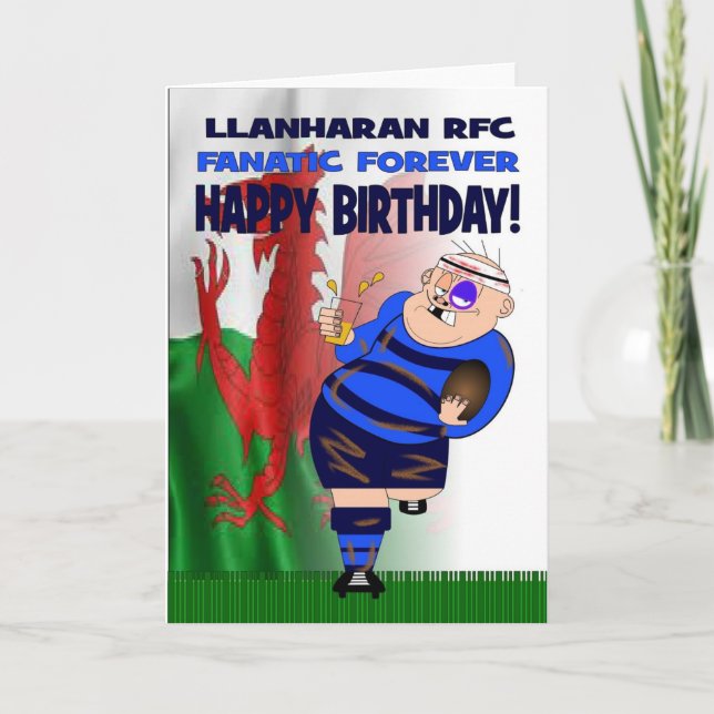 Llanharan RFC-Fanatiker-für immer Karte (Vorderseite)