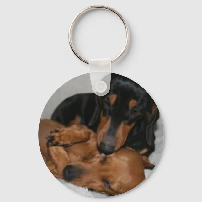 Llavero Botón Básico teckels Schlüsselanhänger (Vorderseite)