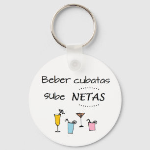 Llavero de beber cubatas sube netas schlüsselanhänger