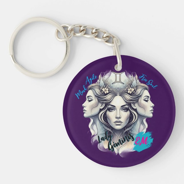 Llavero Lady Géminis – Un detalle con dualidad Schlüsselanhänger (Vorderseite)