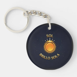 Llavero Redondo “Sol Brillo Sola” – Estilo Compact Schlüsselanhänger