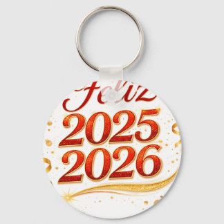 Llavero Tipo Chapa con Diseño “Feliz 2025–2026” | Schlüsselanhänger