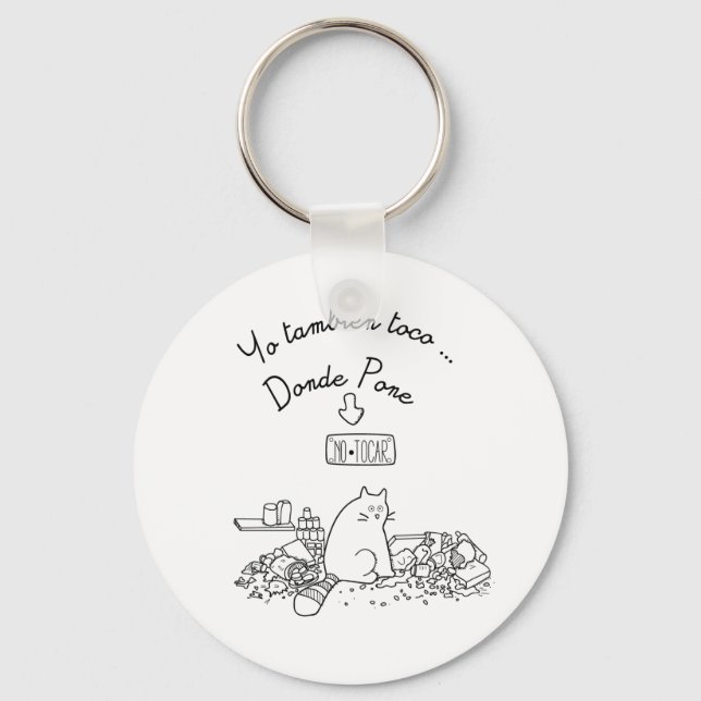 Llavero yo también toco donpone no tocar schlüsselanhänger (Vorderseite)