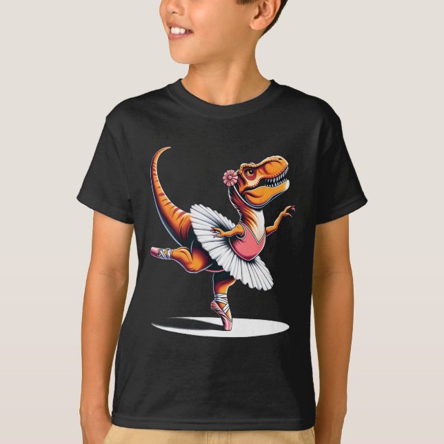 Llerina T-rex Dancing  T-Shirt (Vorderseite)