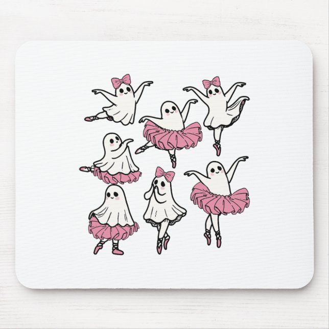 Llet Ghost Dancer Niedlich Boo Dancing Halloween Mousepad (Vorne)