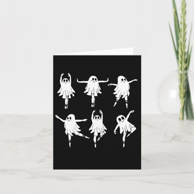 Llet Ghost Dancer Spooky Tanzlehrer Halloween C Karte (Vorderseite)