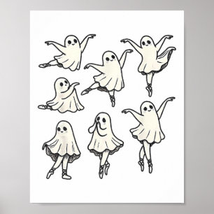 Llet Ghost Llet Dancer Spooky Tanzlehrerin Hallow Poster