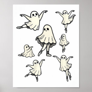 Llet Ghost Llet Dancer Spooky Tanzlehrerin Hallow Poster