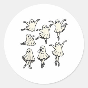 Llet Ghost Llet Dancer Spooky Tanzlehrerin Hallow Runder Aufkleber