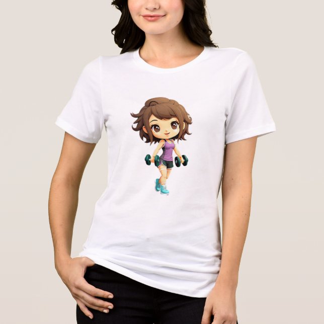 ¡Lleva un Toque Adorable y Divertido Contigo! Tri-Blend Shirt (Vorderseite)