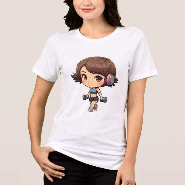 ¡Lleva un Toque Adorable y Divertido Contigo! Tri-Blend Shirt (Vorderseite)