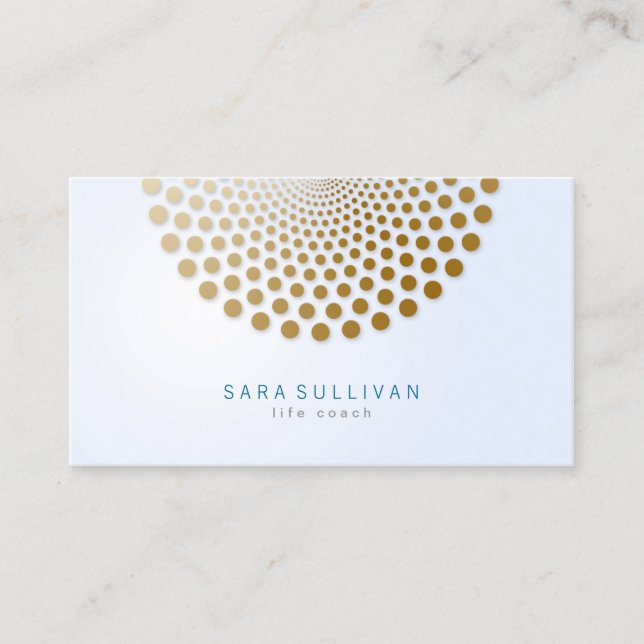 Llife Coach Business Card Circle Dots Motif Visitenkarte (Vorderseite)