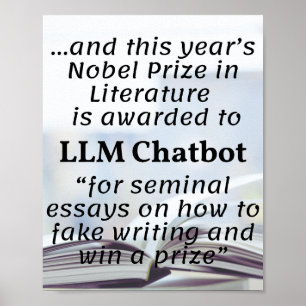 LLM Chatbot Gewinner des Literaturnobelpreises Poster