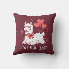 Llove You Llots - Kawaii Lama Valentinstag Kissen