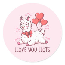 Llove You Llots - Kawaii Lama Valentinstag