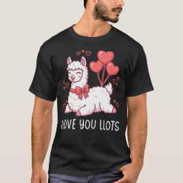 Llove You Llots - Kawaii Lama Valentinstag T-Shirt