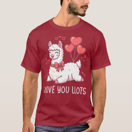 Llove You Llots - Kawaii Lama Valentinstag T-Shirt
