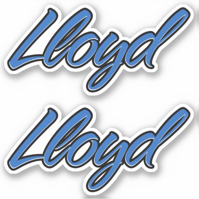 Lloyd Name blue Aufkleber Sticker Stickerset (Vorderseite)