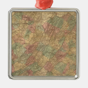 Lloyd offizielle Karte des Staat von Virginia Ornament Aus Metall