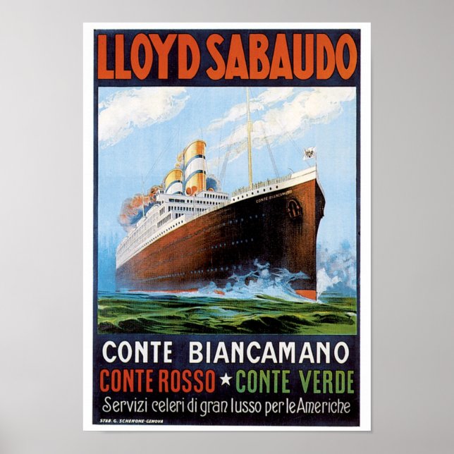 Lloyd Sabaudo Comte Biancamano Poster (Vorne)