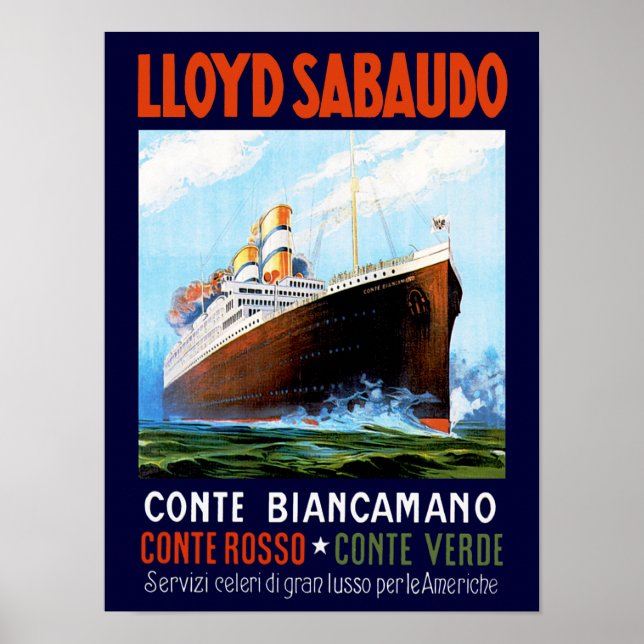 Lloyd Sabaudo ~ Conte Biancamano Poster (Vorne)