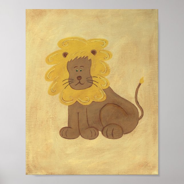 Lloyd the Lion Kinderzimmer Art - DRUCKEN Poster (Vorne)