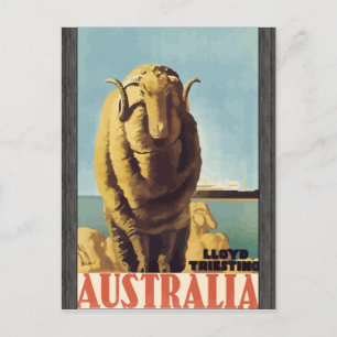 Lloyd Triesting Australien, Vintage Postkarte