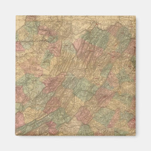 Lloyds offizielle Karte des Staat Virginia Magnet