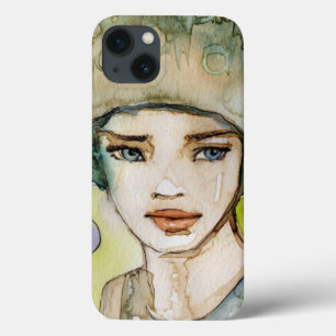 llustration eines schönen, empfindlichen Mädchens Case-Mate iPhone Hülle