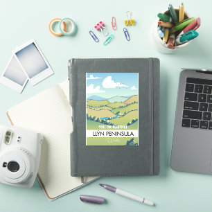 Llŷn-Halbinsel Wales Urlaubsposter. Aufkleber