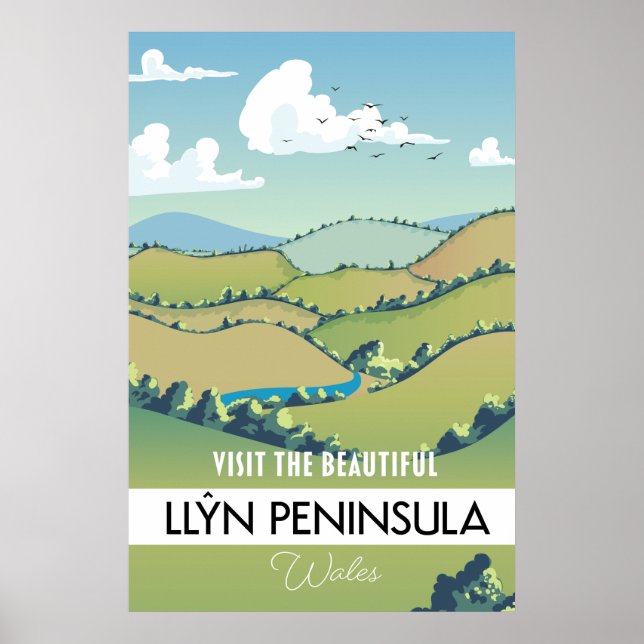 Llŷn-Halbinsel Wales Urlaubsposter. Poster (Vorne)