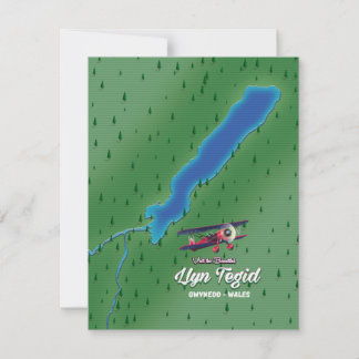 Llyn Tegid Wales Karte.