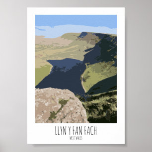 Llyn Y Fan Fach - Eisenbahnplakat im Druckstil Poster