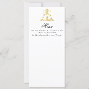 LM oder ML Monogramm antike vintage Speisekarte Go