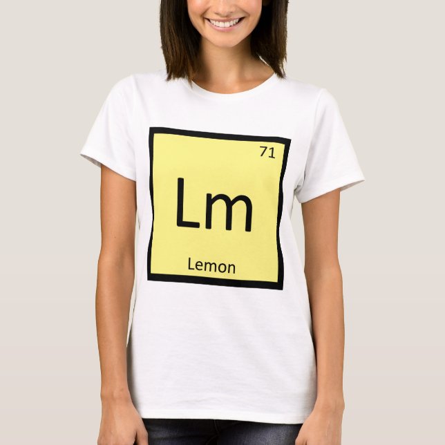 Lm - Periodisches Tabellensymbol für Zitronenfruch T-Shirt (Vorderseite)