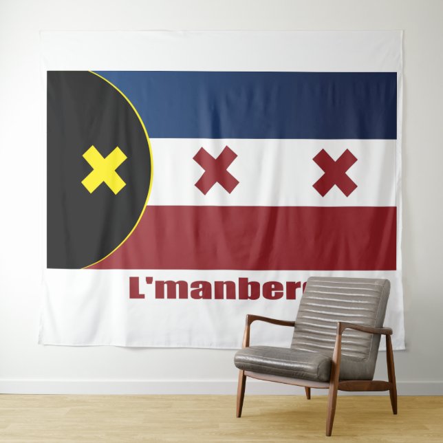 Lmanburg Flag Dream SMP Team Tapestory Wandteppich (Beispiel (Horizontal))