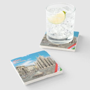 LMD011 MAILAND, Piazza del Duomo Kathedrale, Steinuntersetzer