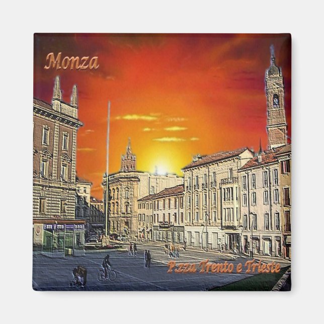 LMD055 MONZA, Piazza Trento e Trieste, Kühlschrank Magnet (Vorne)