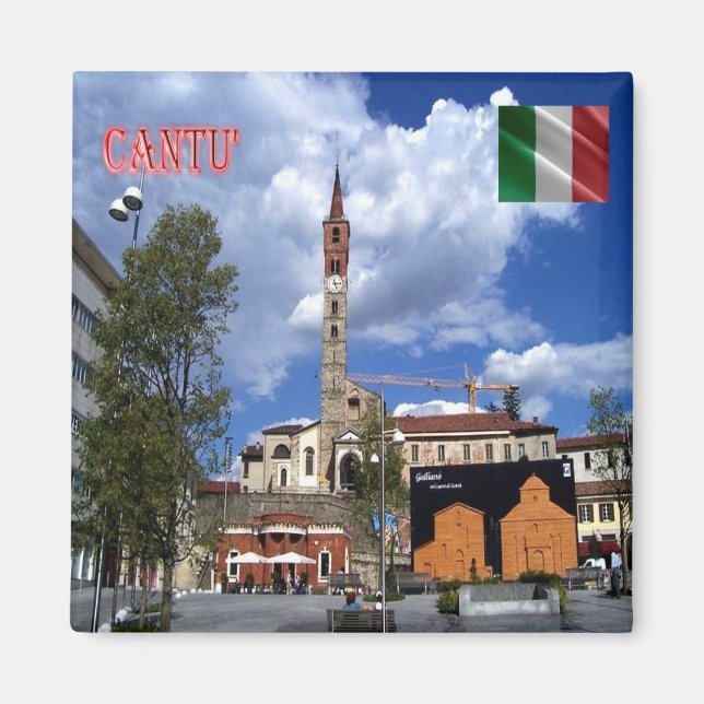 LMD095 CANTU', Piazza Garibaldi, Italien, Kühlschr Magnet (Vorne)
