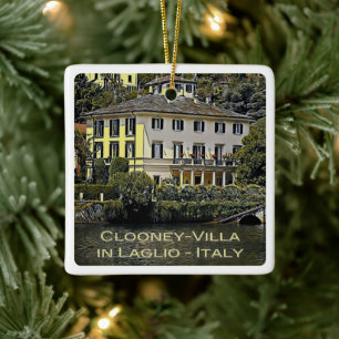 LMD116 CLOONEY-VILLA Laglio Lake Como, Keramikornament